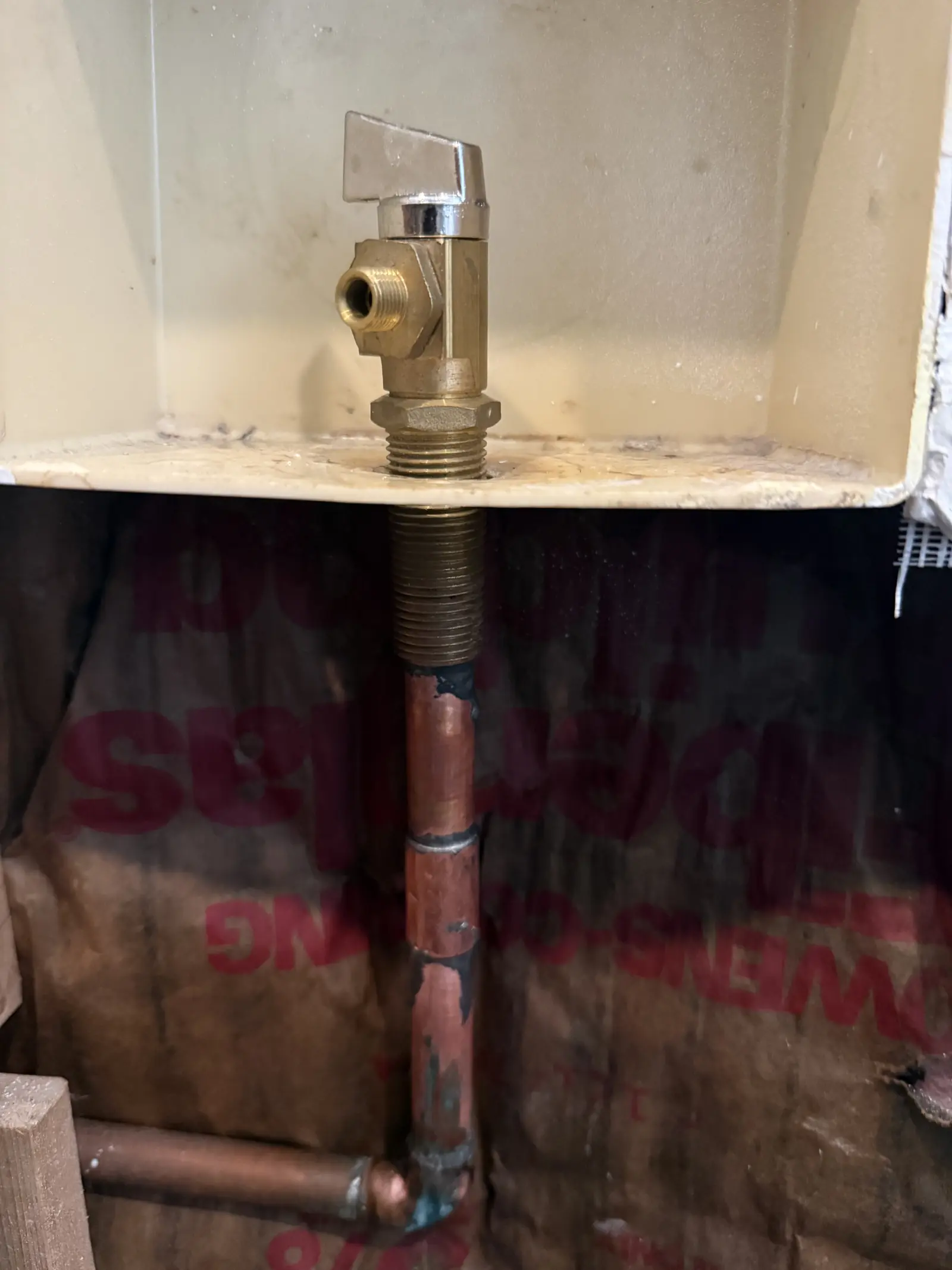 New quarter-turn refrigerator water shutoff valve